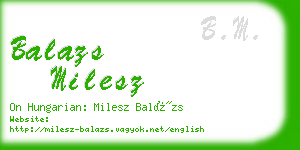 balazs milesz business card